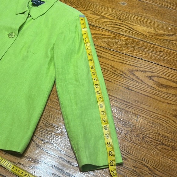 J G Hook green linen jacket, 8 petite - Picture 9 of 14